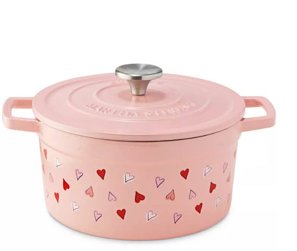 Martha Stewart Collection 4-Qt. Ditsy Hearts Dutch Oven, Created for Macy's