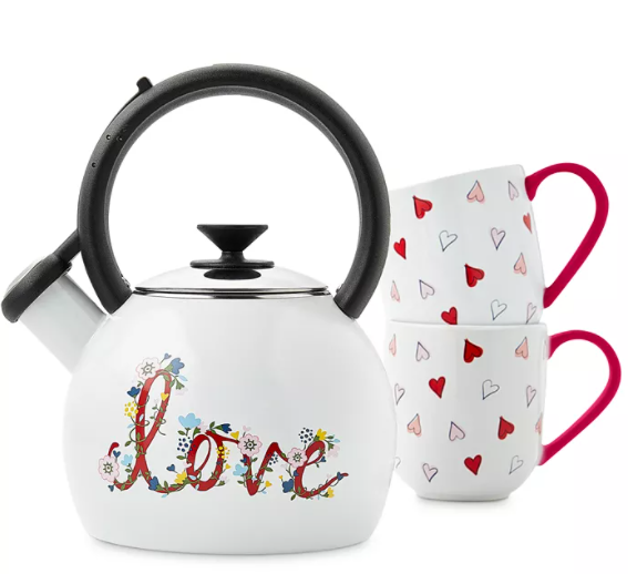 Martha Stewart Collection Love Tea Kettle & Mug Set, Created for Macy's