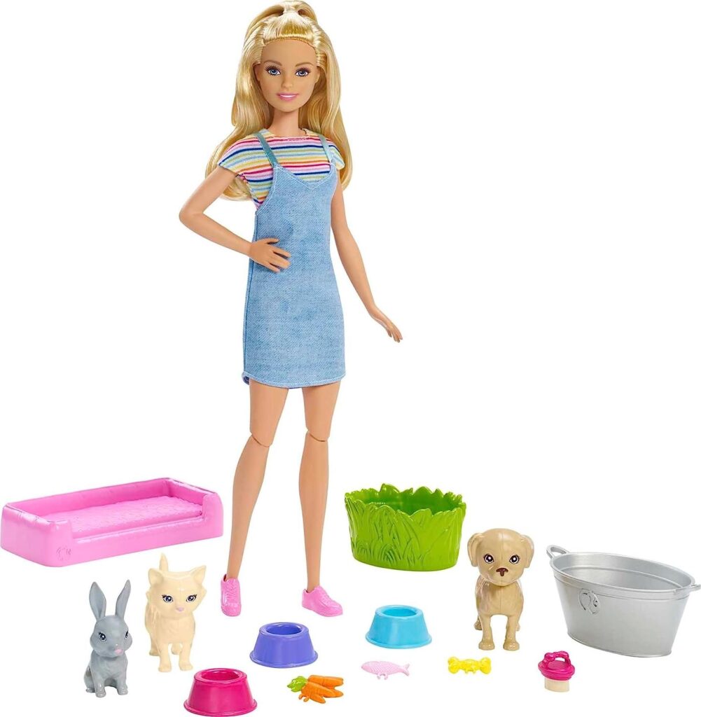 Barbie Play 'n Wash Pets Doll Set